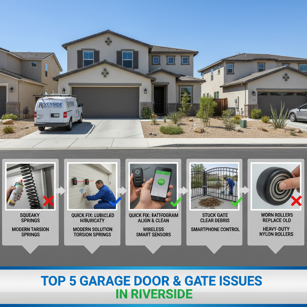 Top 5 Garage Door and Gate Issues in Riverside: Quick Fixes and Modern Solutions