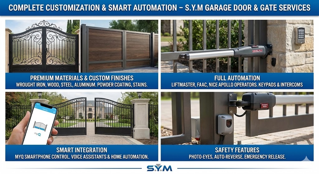 Complete customization and smart automation options for swing gates - S.Y.M. services