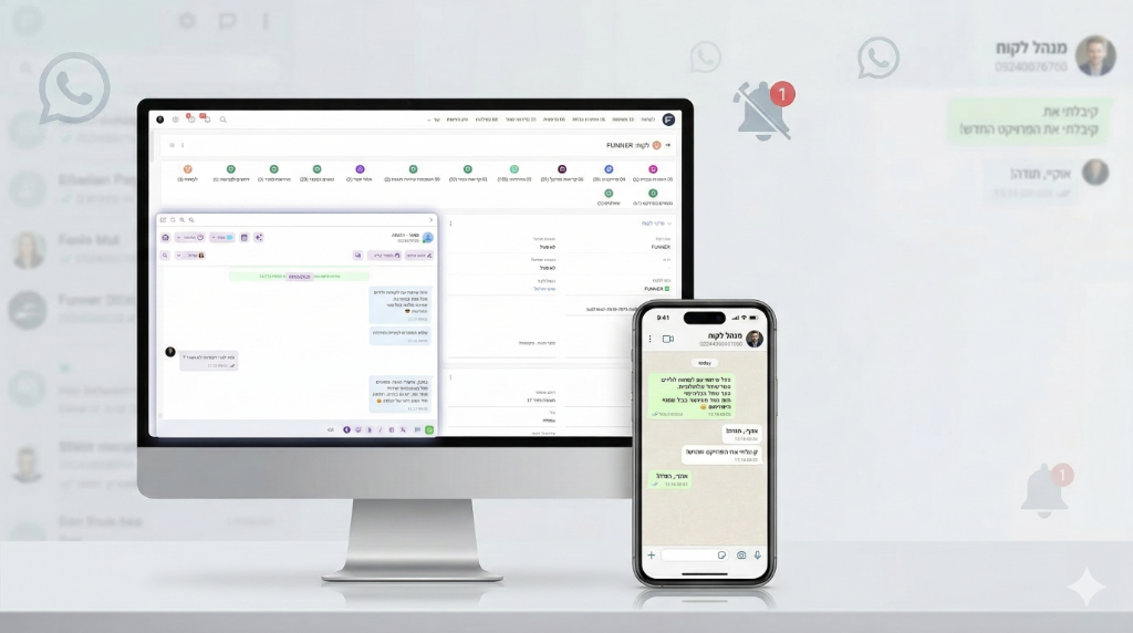 פאנר ופיירברי - שיחת וואטסאפ ישירות מה-CRM