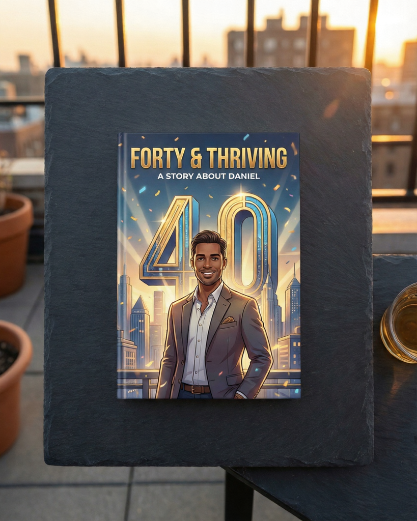 Forty & Thriving - A personalized 40th birthday book for Daniel