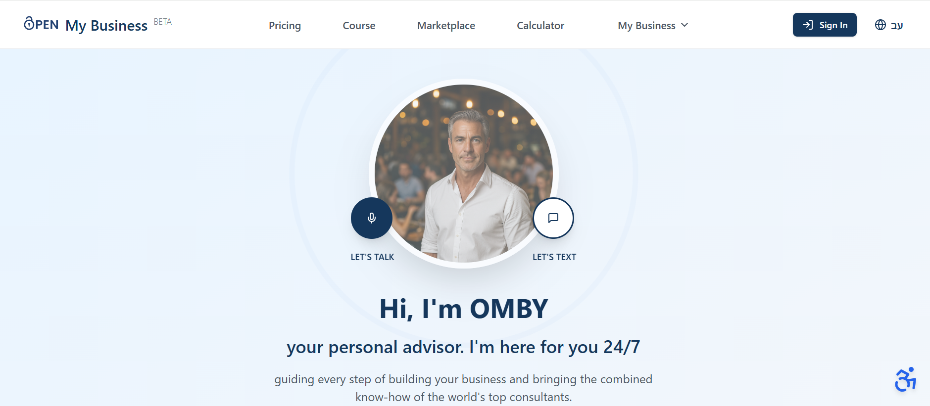 OPEN MY BUSINESS template preview