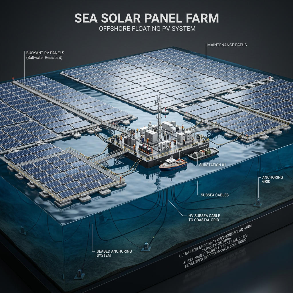 Sea Solar Panel Farm - image 1