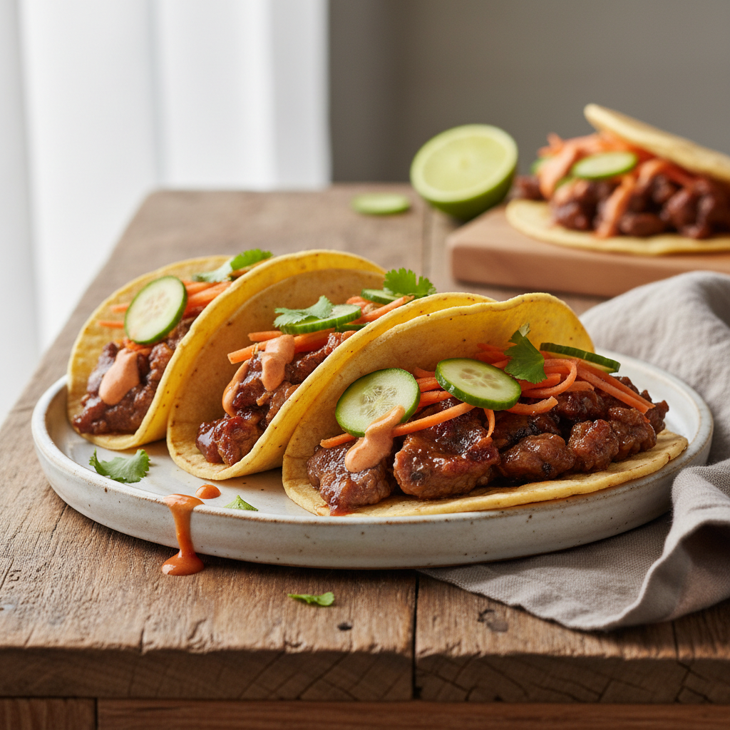 One-Pan Banh-Mi-Style Beef Tacos