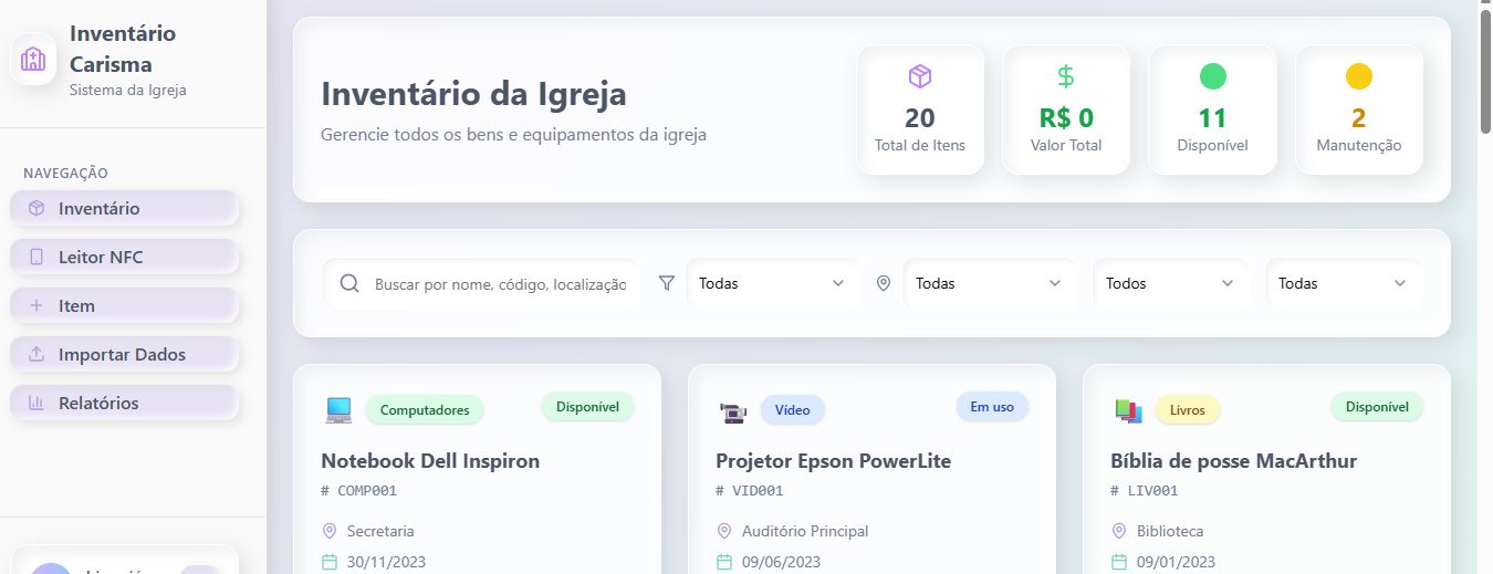 sistema Inventario template preview