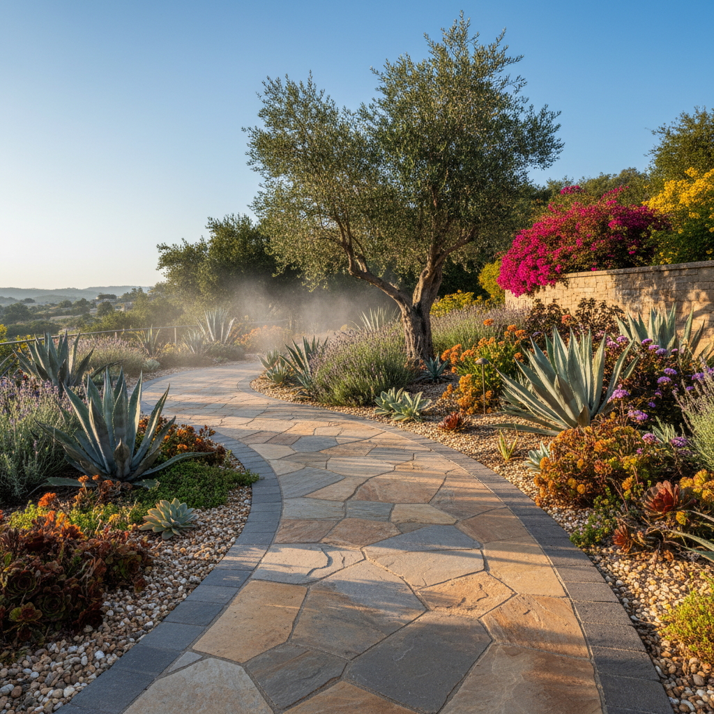 Paver walkway installation by Outright Landscape - San Gabriel Valley