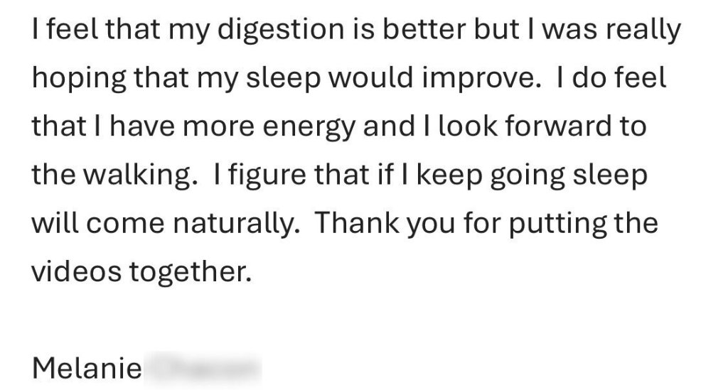 Message from Melanie