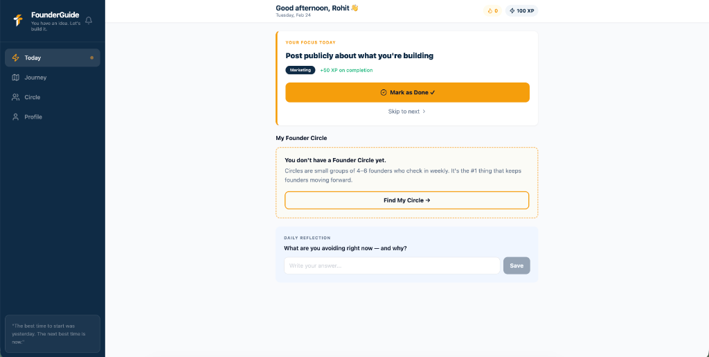 Founder Guide community platform case study