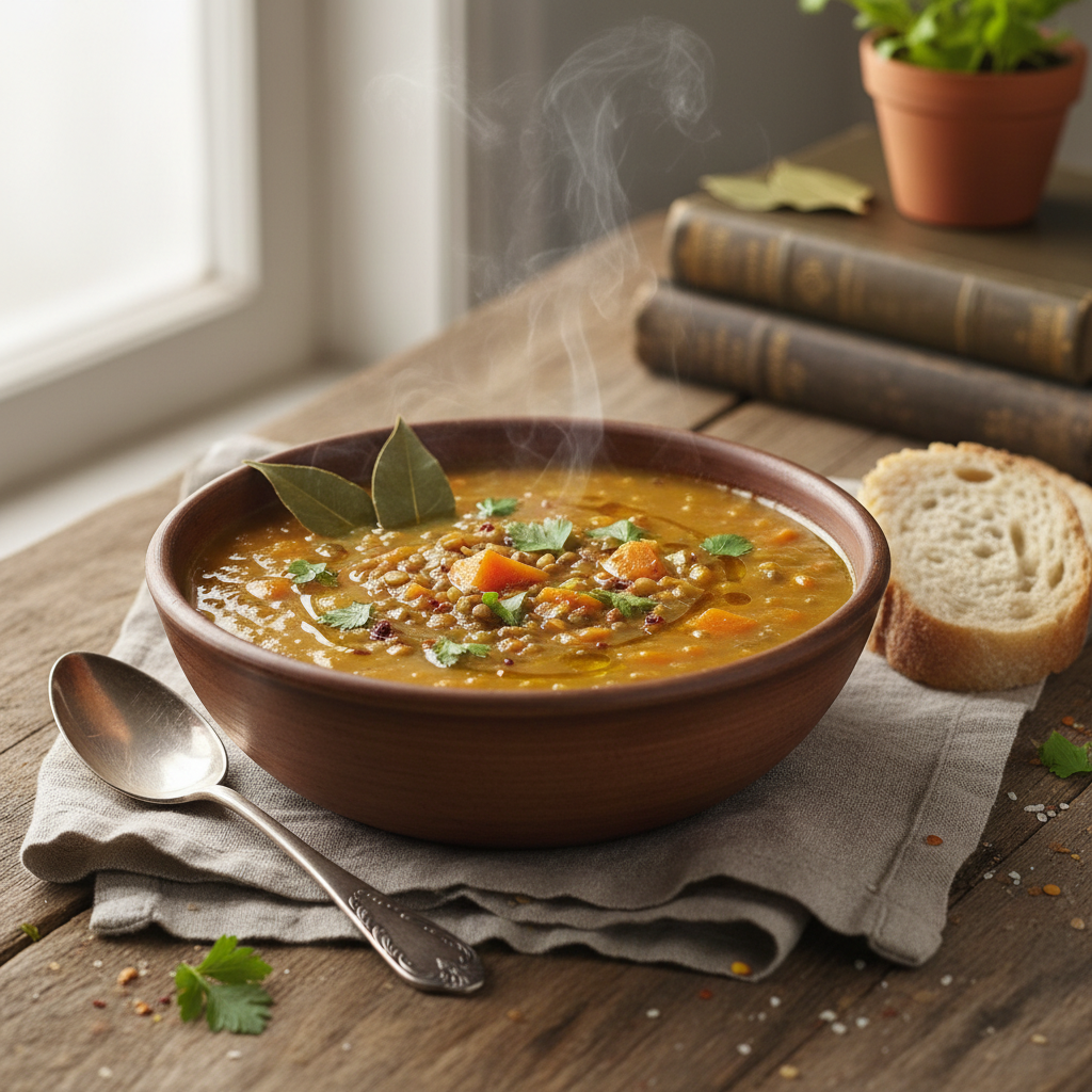 Linsensuppe mit Karotten