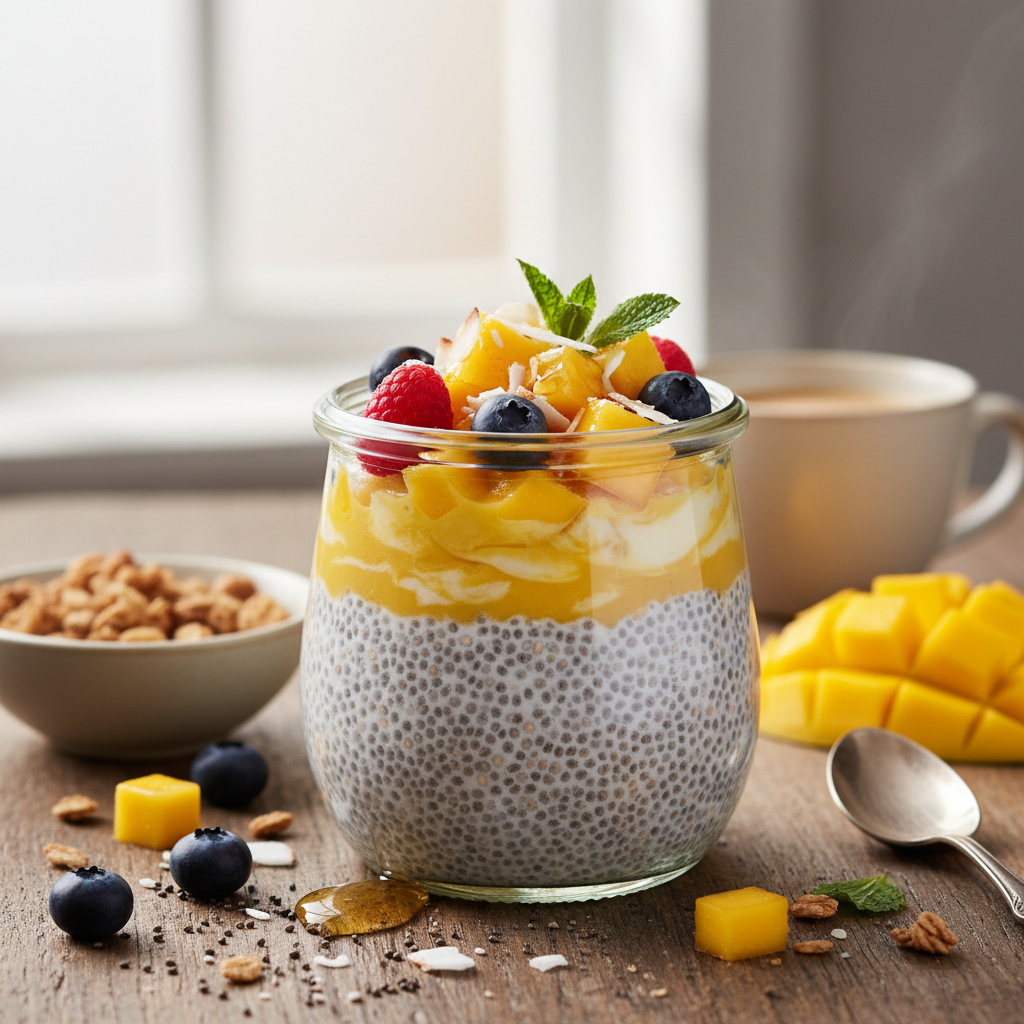 Chia-Pudding mit Mango