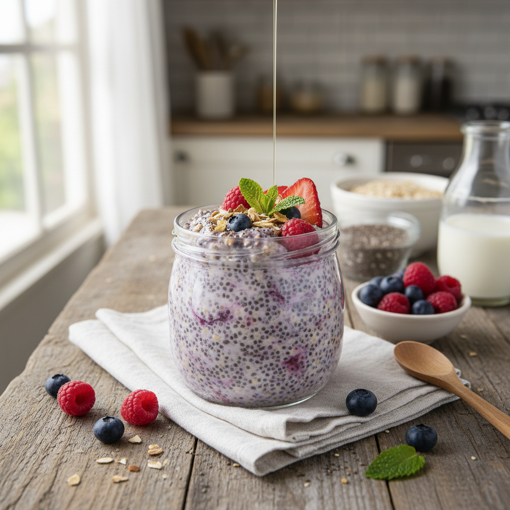 Overnight Oats mit Chia-Samen