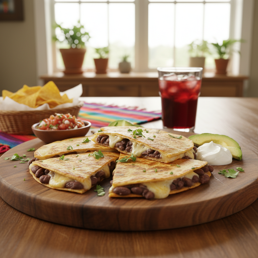 Mexikanische Quesadilla mit Bohnen
