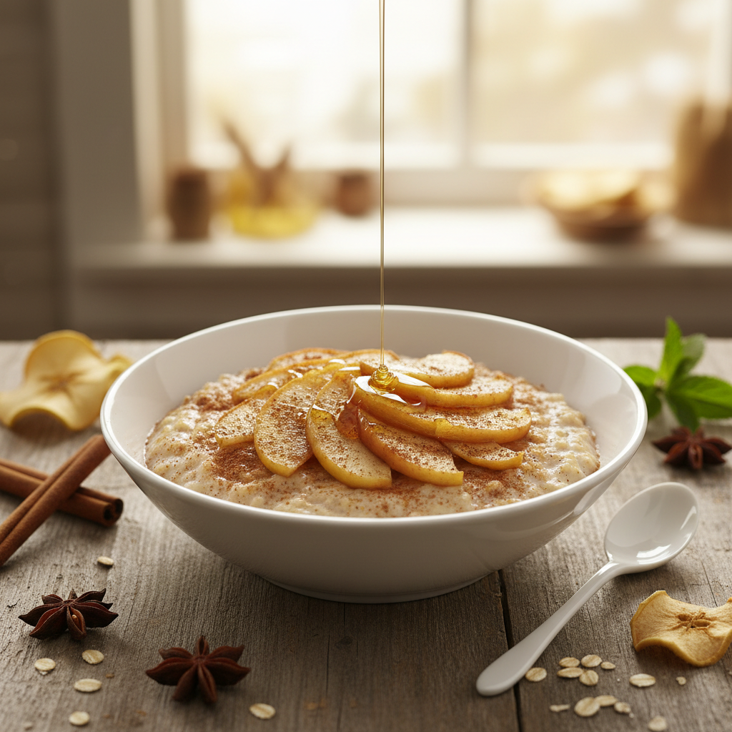 Porridge mit Äpfeln und Zimt