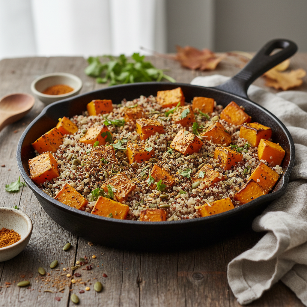 Kürbis-Quinoa-Pfanne
