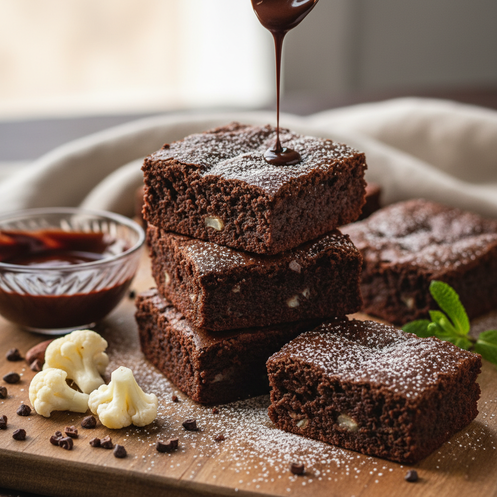 Vegane Blumenkohl-Schoko-Brownies