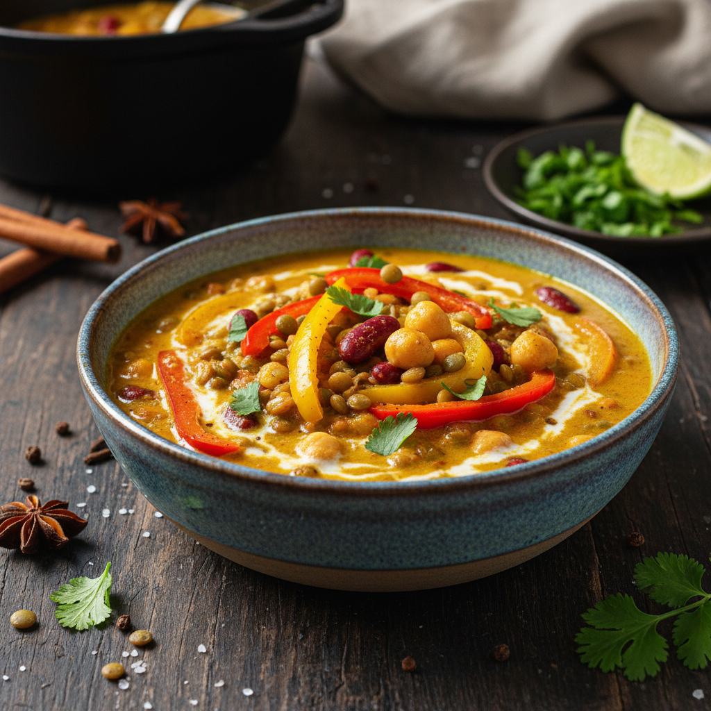 Paprika-Hülsenfrüchte-Curry