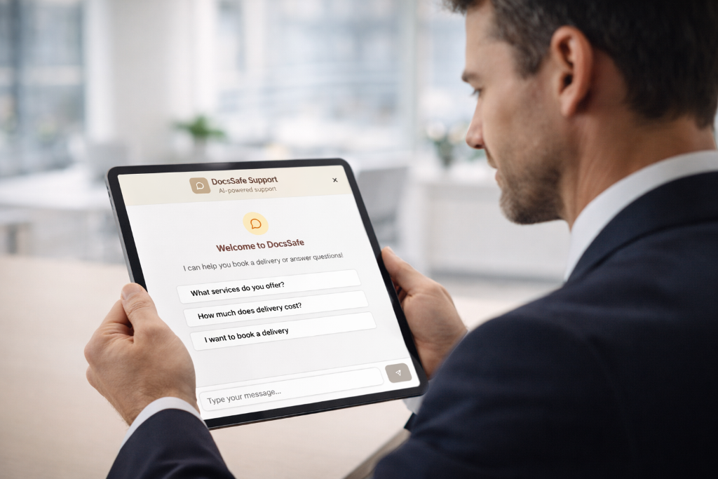 AI Assistant on tablet