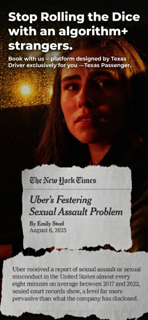 Stop Rolling the Dice with an algorithm+ strangers - Book with us, platform designed by Texas Driver exclusively for you, Texas Passenger