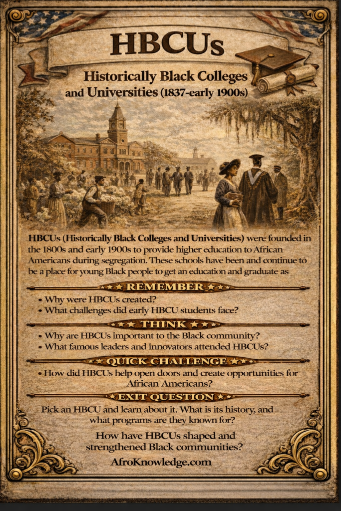 HBCUs – Historically Black Colleges & Universities