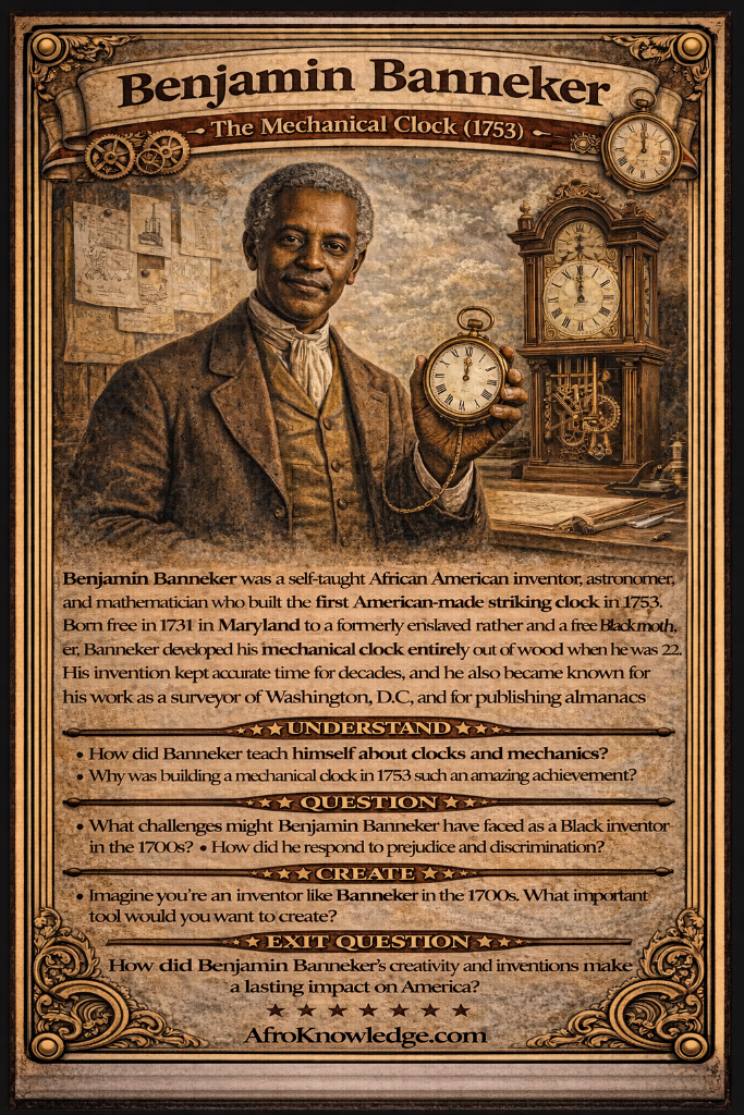 Benjamin Banneker - The Mechanical Clock (1753)