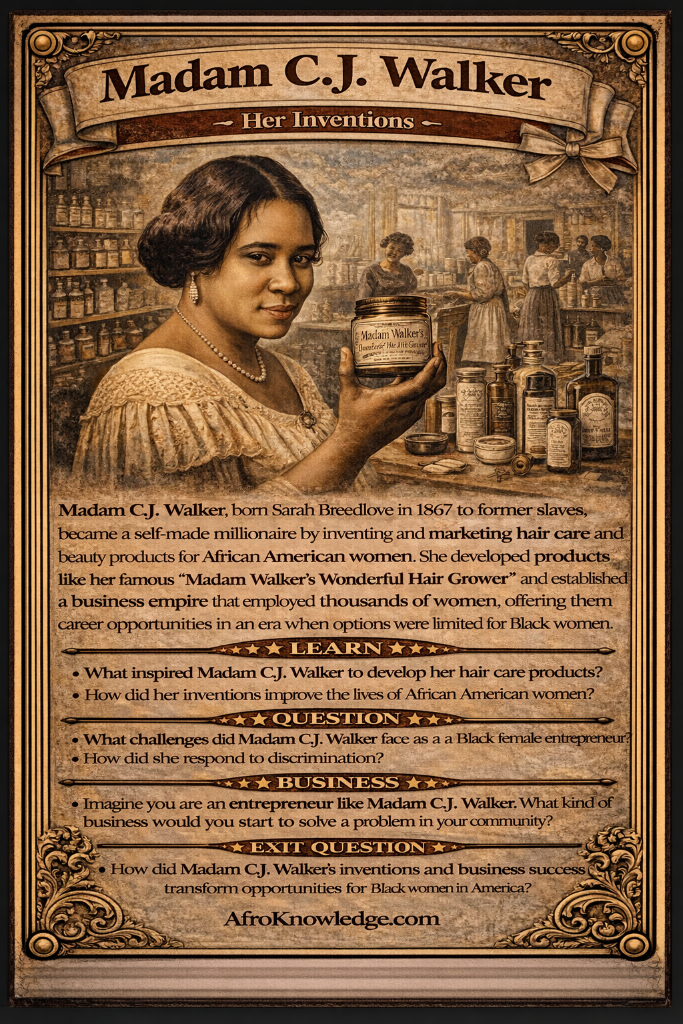 Madam C.J. Walker - Her Inventions
