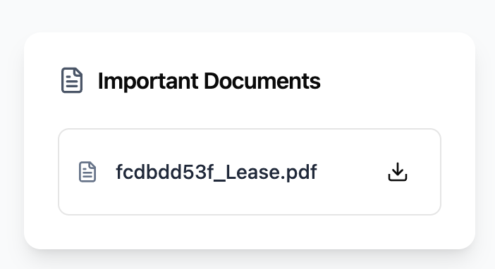 Important Documents Module Close-Up