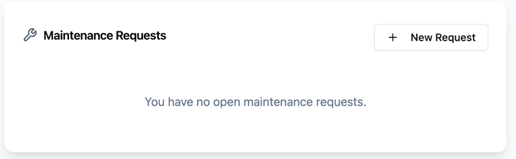Maintenance Requests Screen