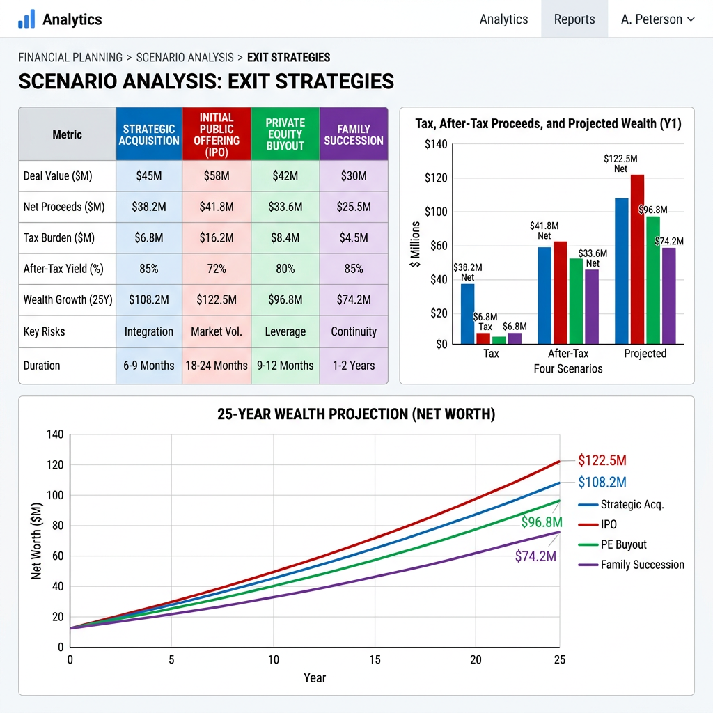 Scenario analysis with charts