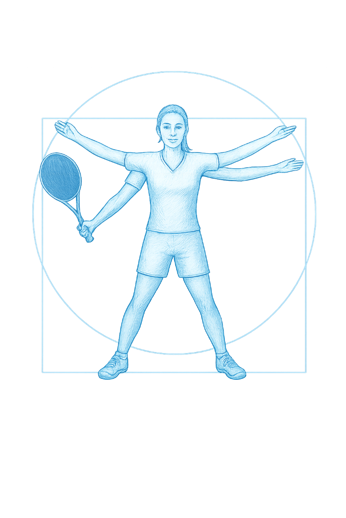 Vitruvian Tennis Player