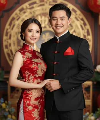 Chinese wedding couple