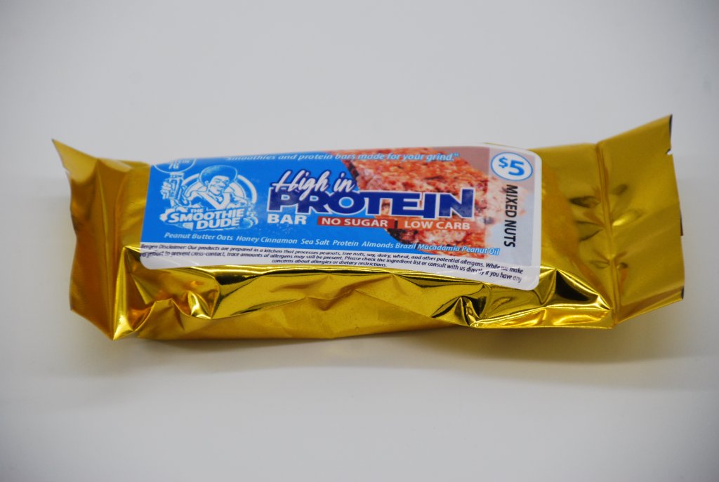 Mixed nuts protein bar - high protein snack