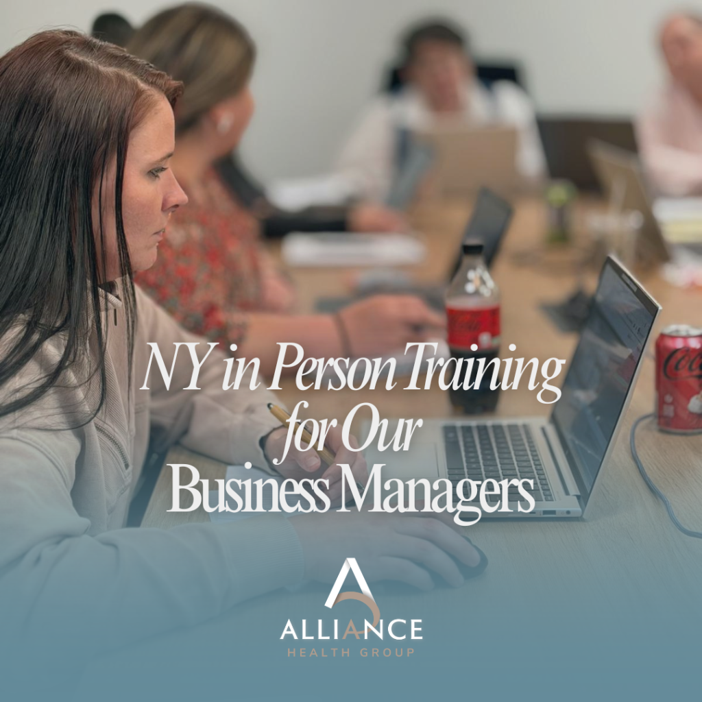 Business Office Managers training session at NY office with team collaboration.