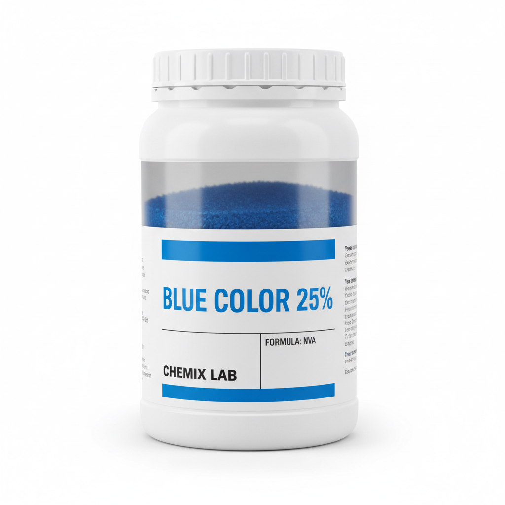 لون ازرق بودر %25
