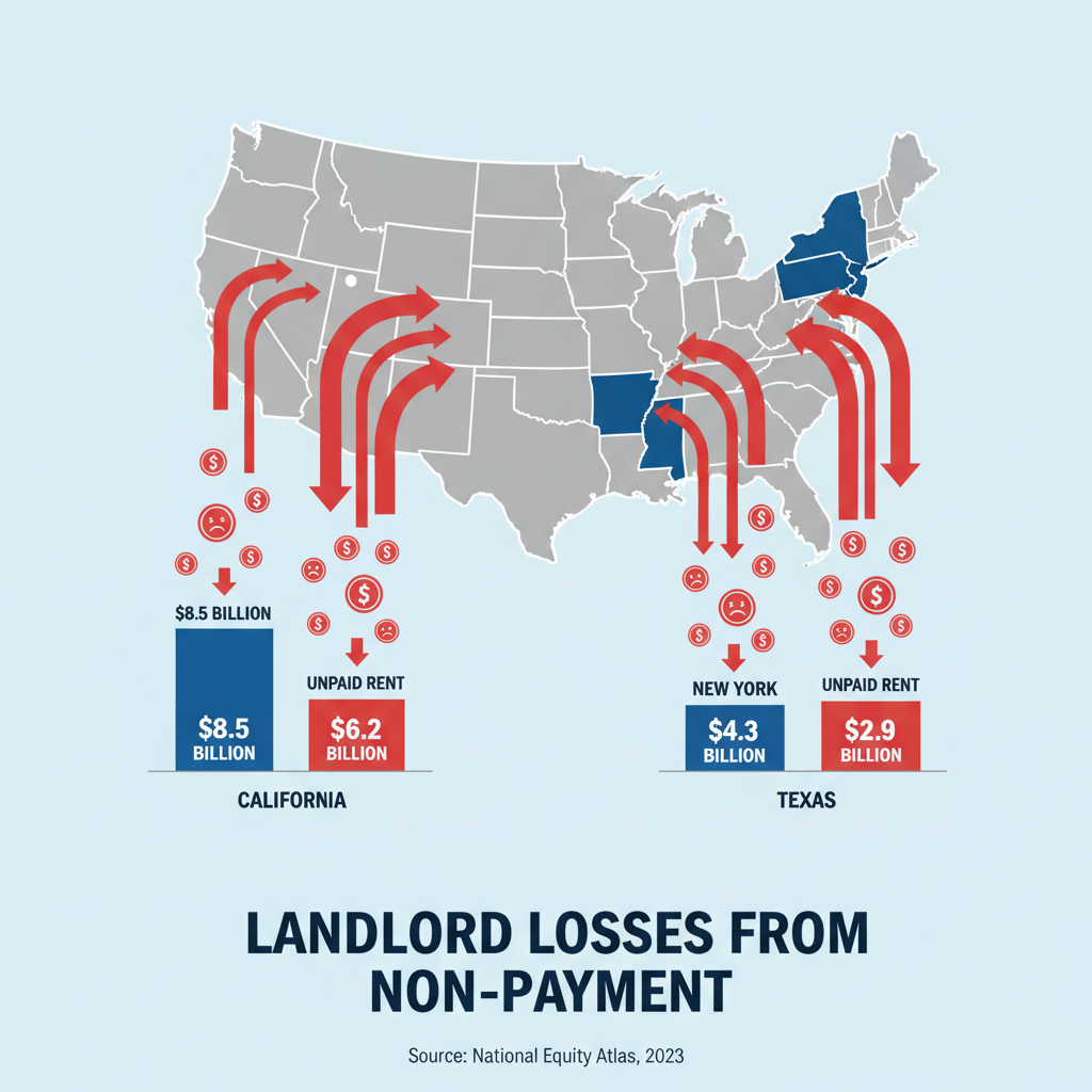 Which State Did Landlords Lose the Most Money Due to Tenant Non-Payment?