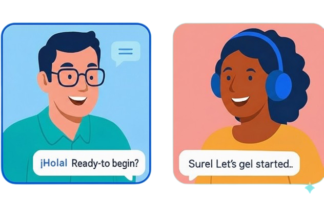 Conversation partners illustration
