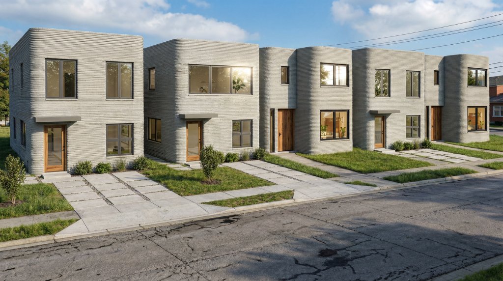 3D printed residential homes community
