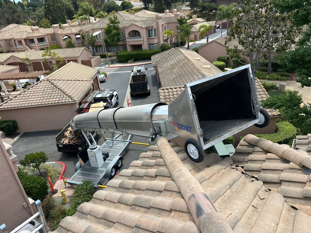 Portable Trash Rocket trailer setup