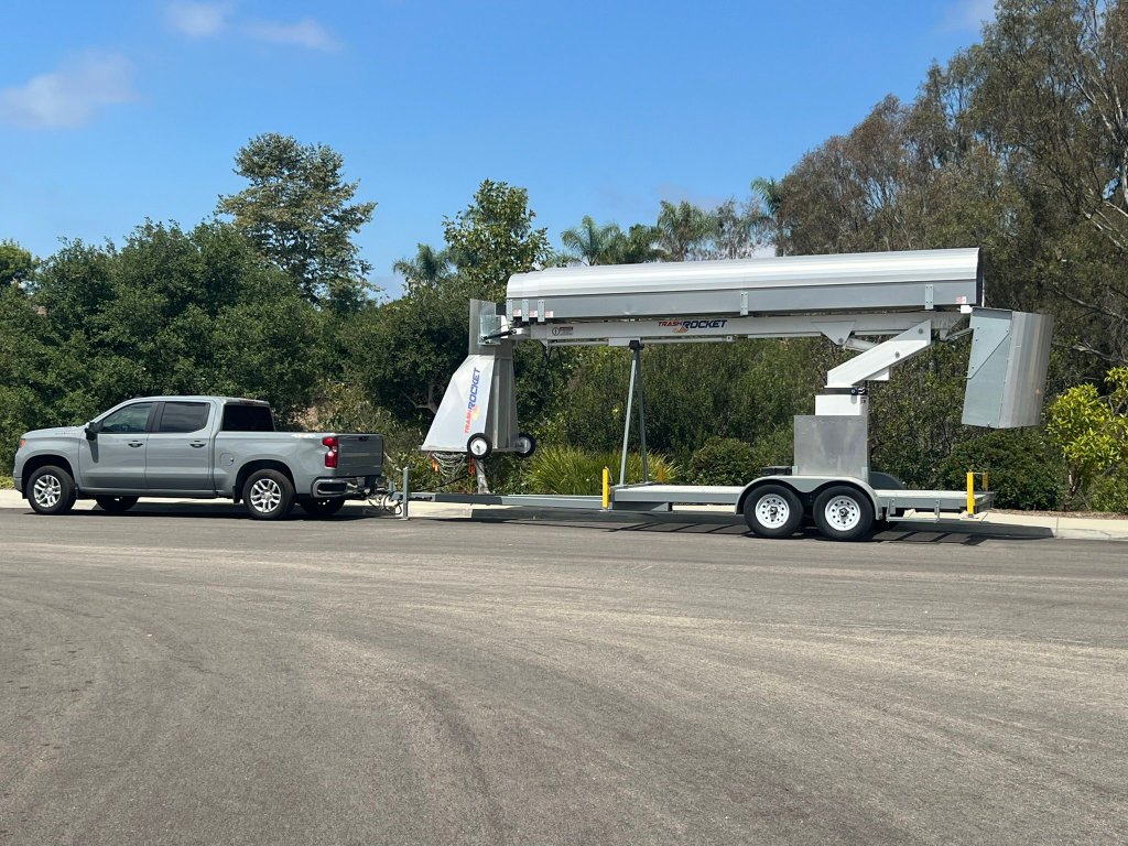 Mikro Rentals Trash Rocket at jobsite