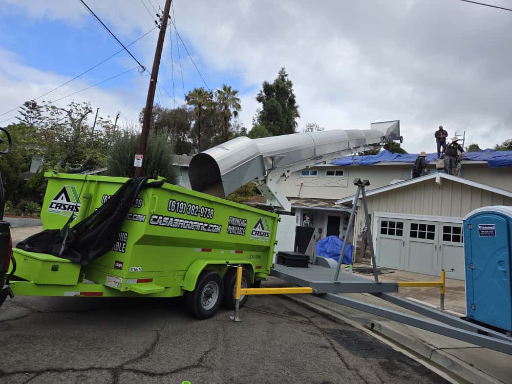 Trash Rocket chute setup at multi-story building