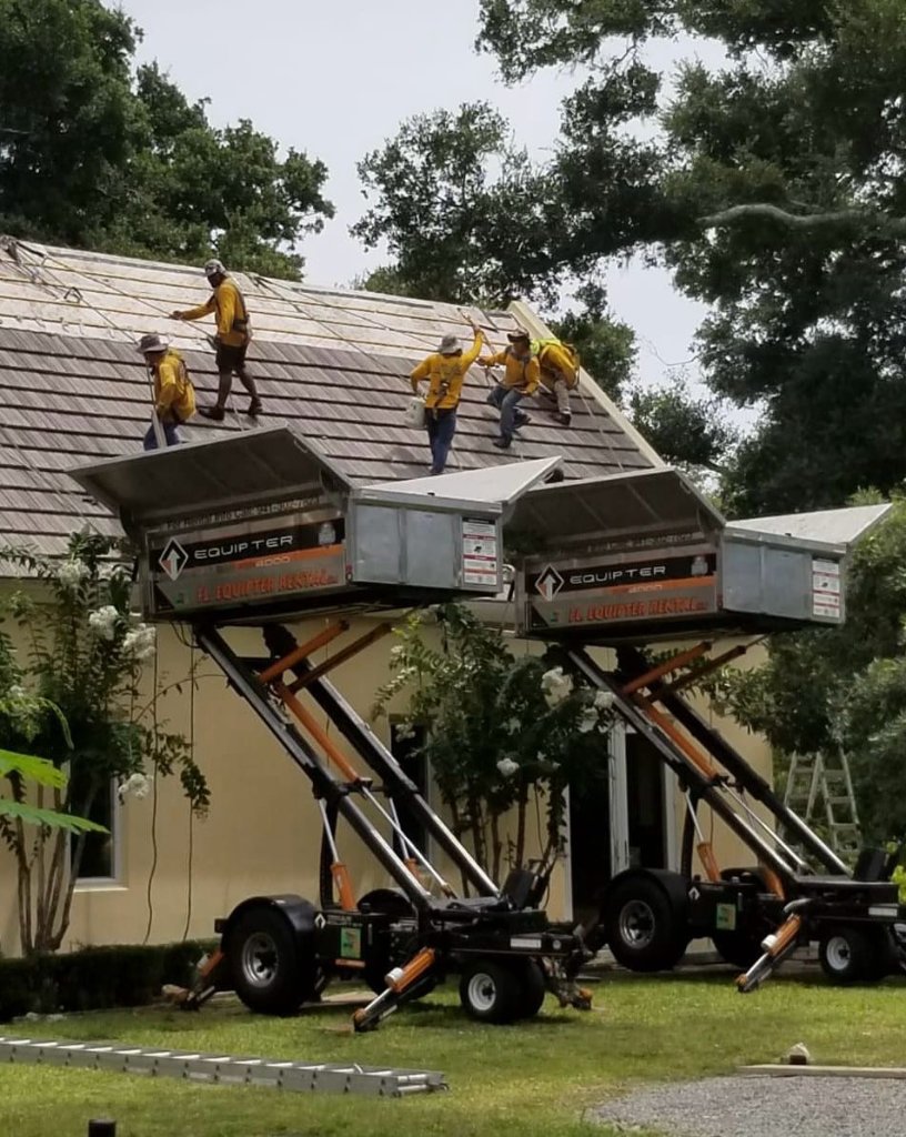 Equipter operator working on residential project