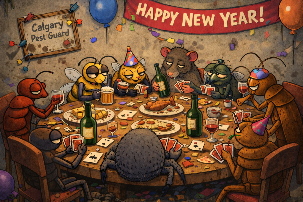 New Year Party Pest Control Calgary | Prevent Cockroaches Mice Ants After Parties | Holiday Cleanup Guide 2026