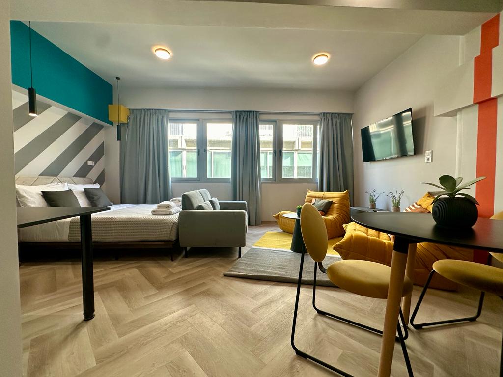 Colorful studio apartment