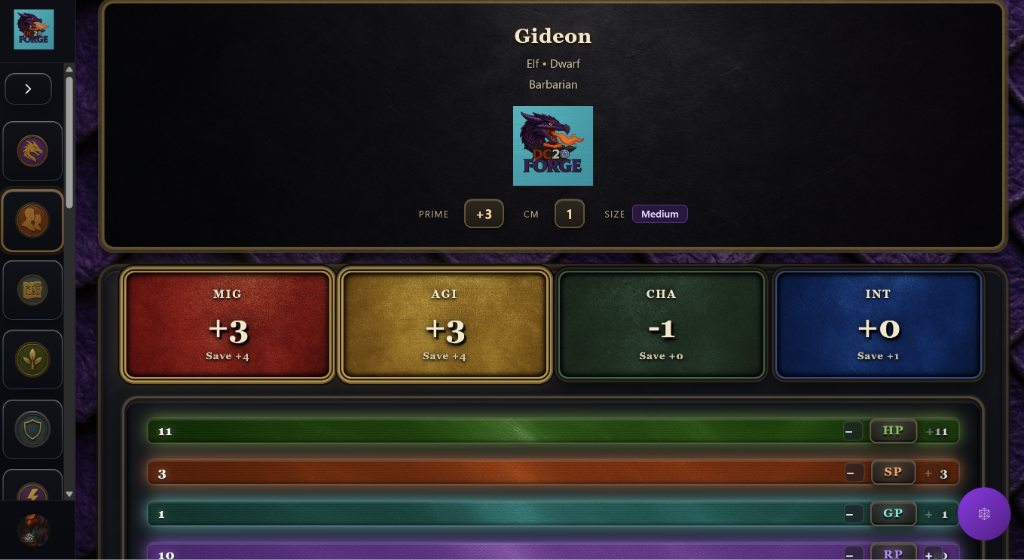 Character Sheet Preview