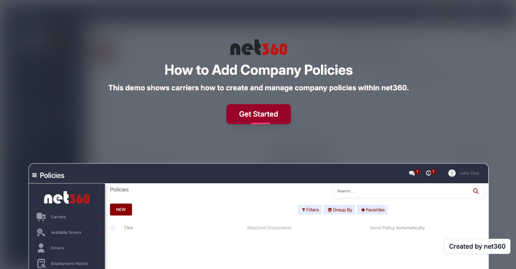 How to Add Company Policies in net360