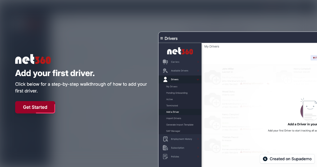Add your first driver