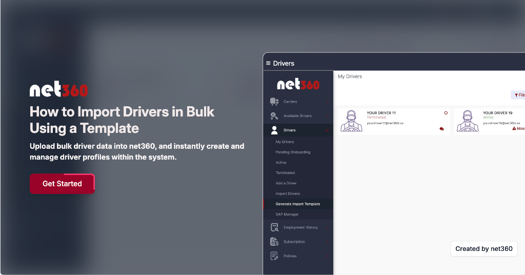 How to Import Drivers in Bulk Using a Template