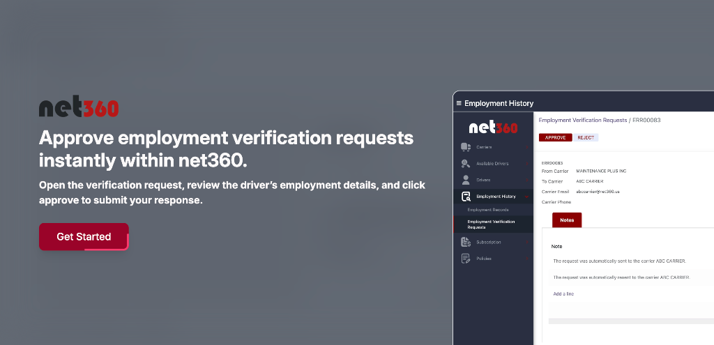 Approve Employment Verification Requests Instantly within net360