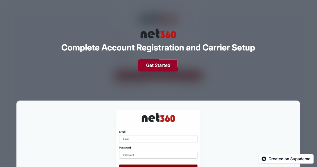 Complete Account Registration and Carrier Setup