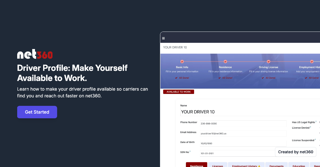 Driver Profile: Make Yourself Available to Work