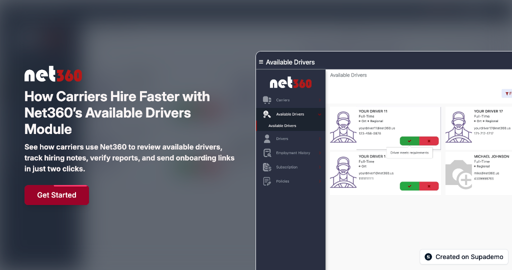 How Carriers Hire Faster with net360's Available Drivers Module