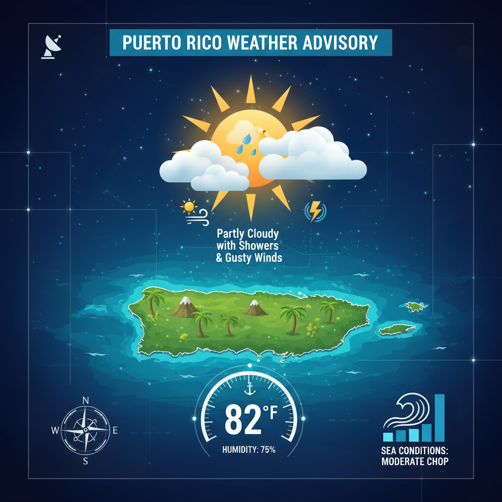 🌞 Sunny Sunday in Puerto Rico with Breezy Conditions